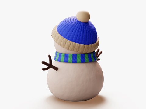 Зимовий Сніговик 3D Модель