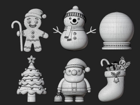 크리스마스 팩 3D 모델