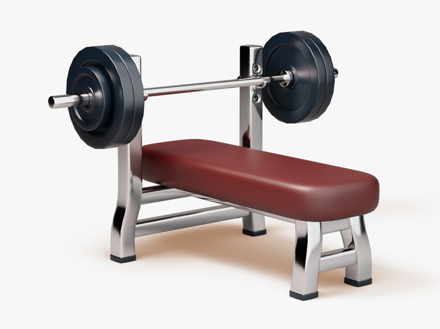 Bench Press 3D Model .c4d .max .obj .3ds .fbx .stl .blend 