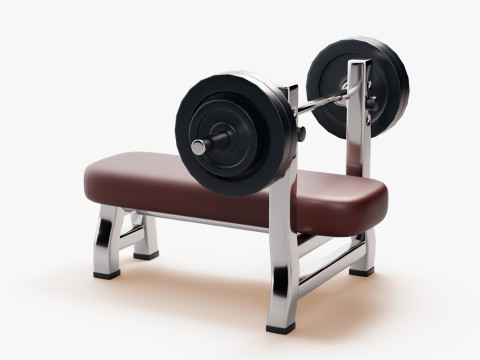 Bankdrukken 3D Model