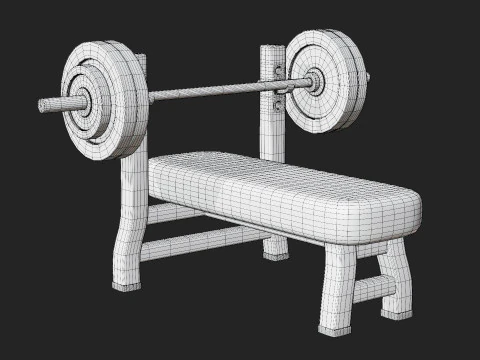 Bench Press 3D Model