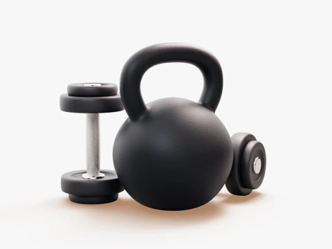 Set di pesi da palestra Modello 3D