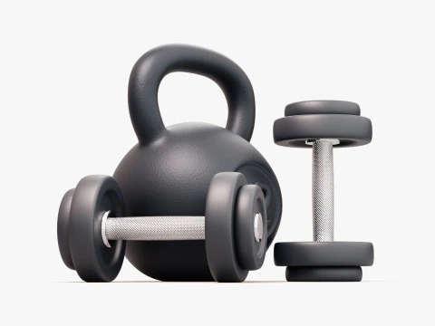 Set di pesi da palestra Modello 3D