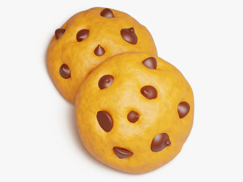 초콜릿 칩 쿠키 3D 모델