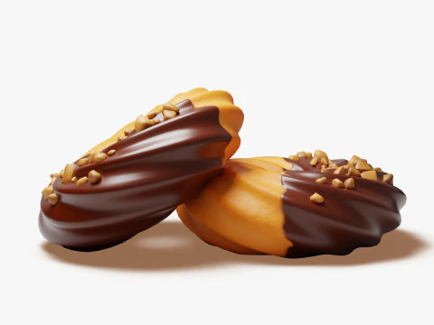 Chocolate Dipped Spritz Cookie 3D Model