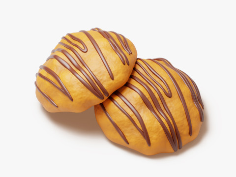 Biscotto al cioccolato Modello 3D