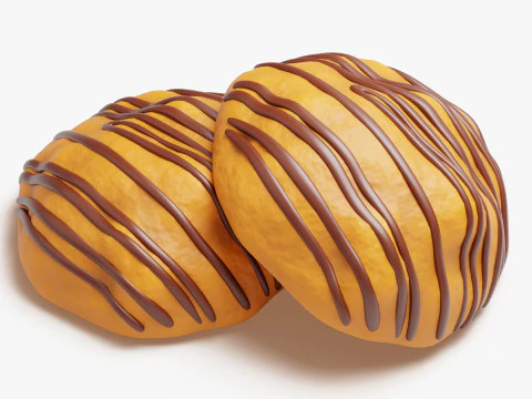 Chocolate Drizzle Cookie 3D Model