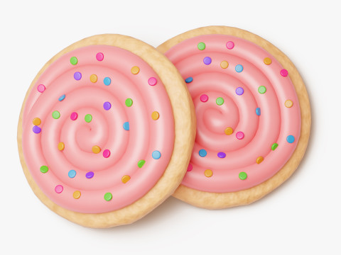 Berijpt suikerkoekje 3D Model