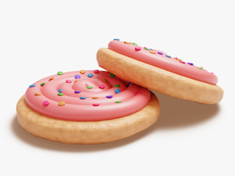 Berijpt suikerkoekje 3D Model