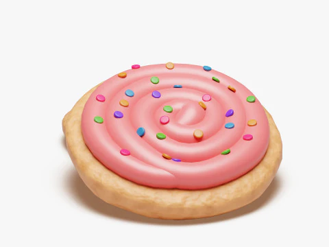 Frosted Sugar Cookie 3D Model