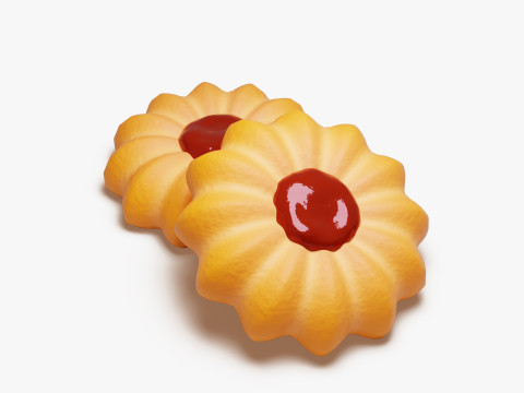 Biscuit à la confiture Modèle 3D