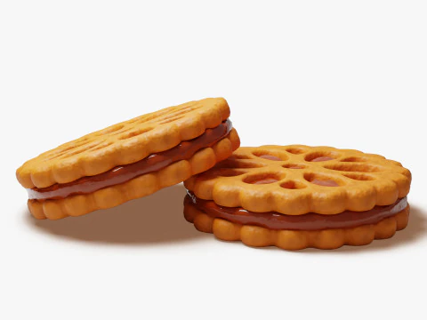 Lattice Jam Cookie 3D Model