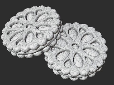 Roosterjamkoekje 3D Model