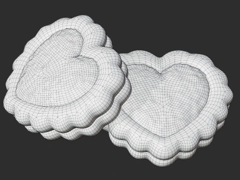 Linzer Heart Cookie 3D Model