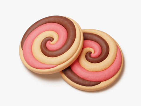 Biscotto Ricciolo Napoletano Modello 3D