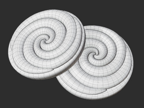 Biscotto Ricciolo Napoletano Modello 3D