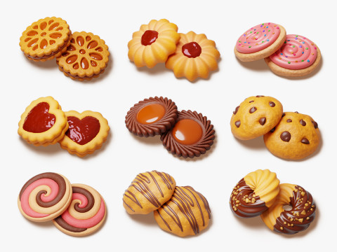 Paquete de galletas surtidas Modelo 3D
