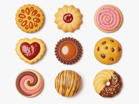 Paket Kue Aneka Model 3D