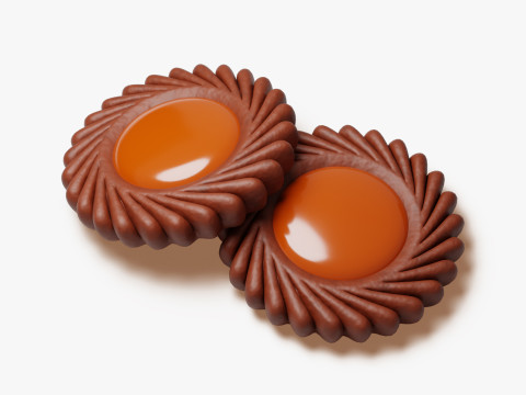 Zestaw różnych ciasteczek Model 3D