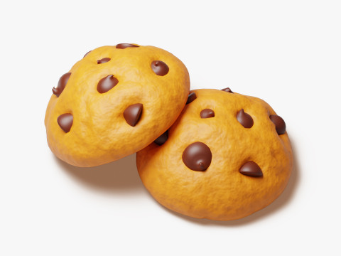 Zestaw różnych ciasteczek Model 3D