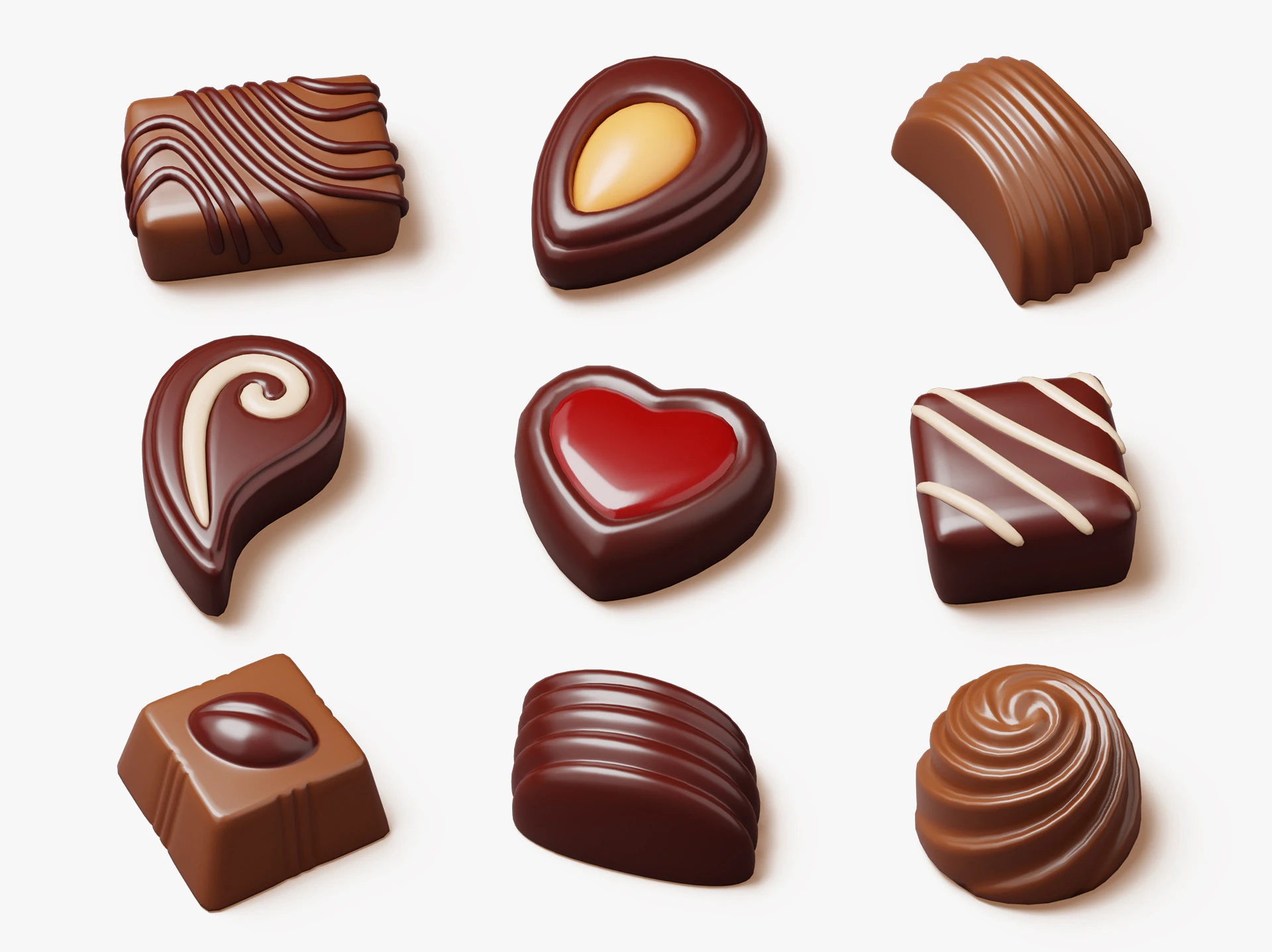 Pacote de bombons de chocolate Modelo 3D .c4d .max .obj .3ds .fbx .stl .blend 