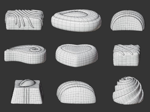 Paquet de bonbons au chocolat Modèle 3D