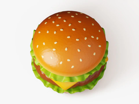 Cheeseburger classique Modèle 3D