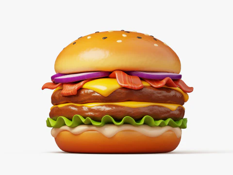 Burger Trio Pack 3D Model
