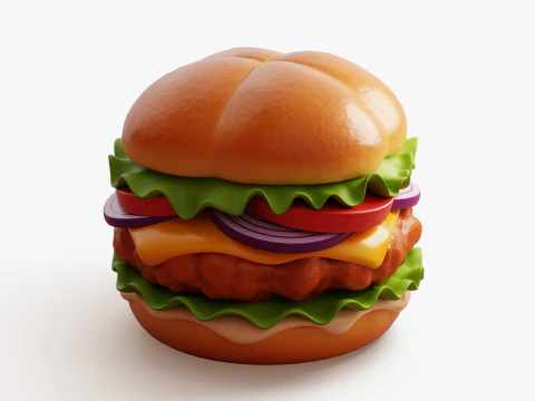 Burger Trio Pack 3D Model