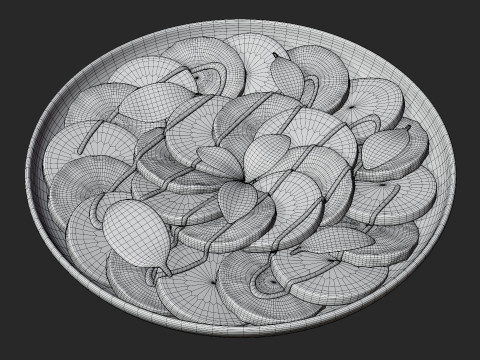 Caprese Salad Plate 3D Model