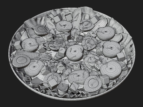 Tavuklu Sezar Salatası 3D Model