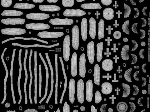 치킨 시저 샐러드 3D 모델