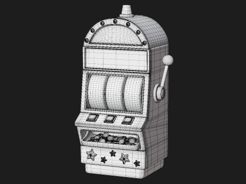 Classic Slot Machine 3D Model
