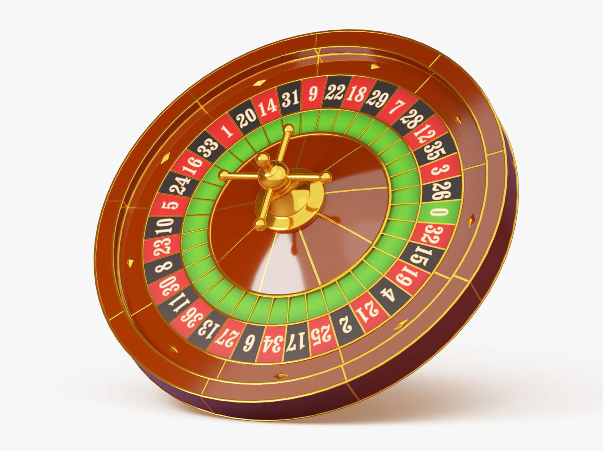 European Roulette Wheel 3D Model .c4d .max .obj .3ds .fbx .stl .blend