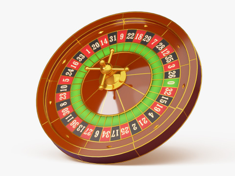 European Roulette Wheel 3D Model