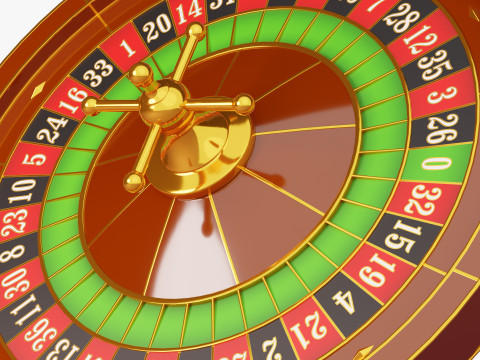 European Roulette Wheel 3D Model