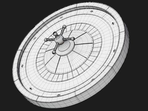 European Roulette Wheel 3D Model