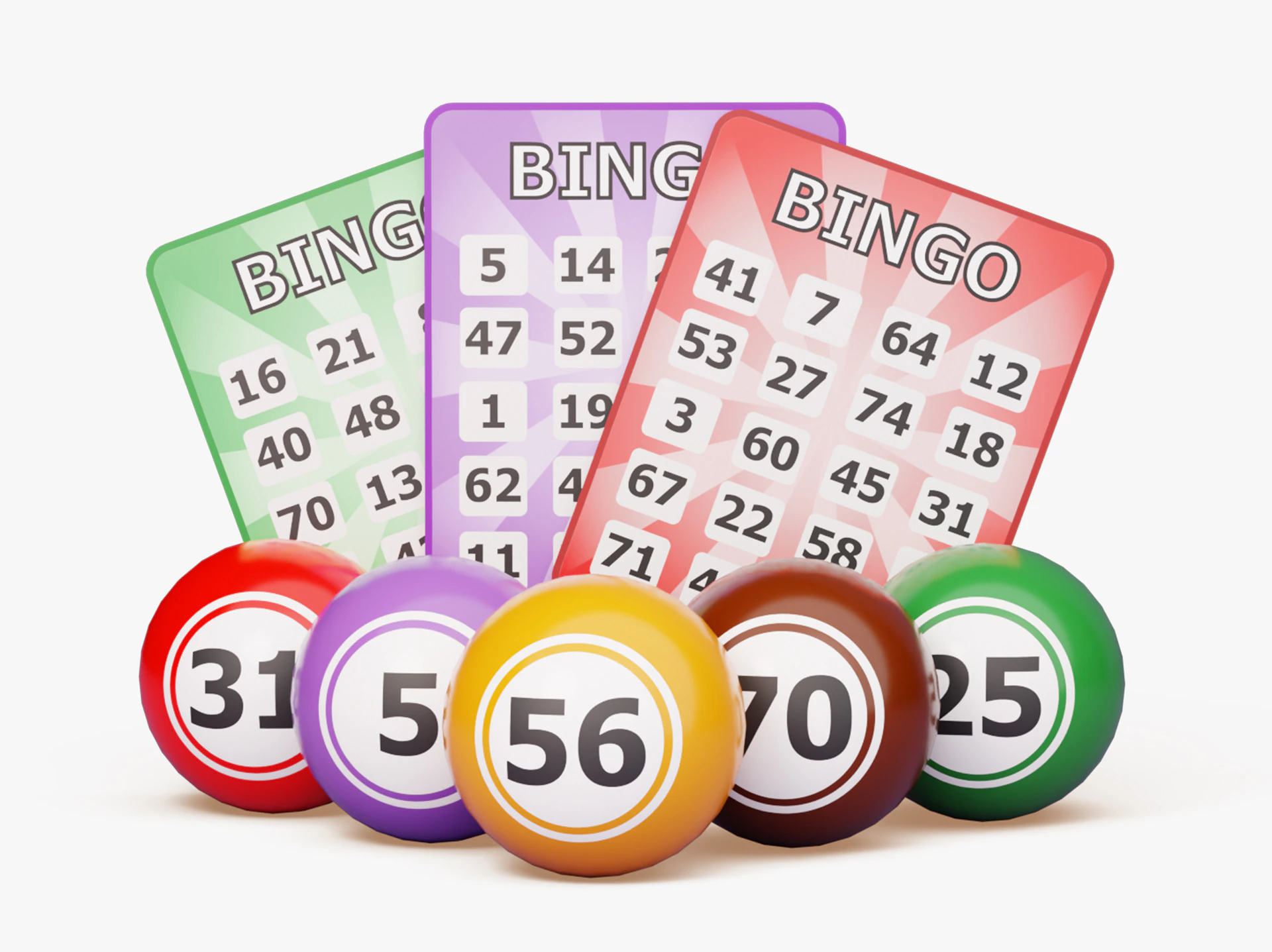 Bingo Card Game 3D Model .c4d .max .obj .3ds .fbx .stl .blend 
