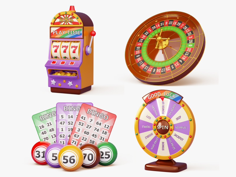 Gambling Games Pack 3D Model .c4d .max .obj .3ds .fbx .stl .blend 