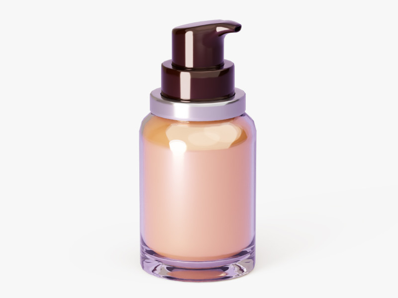 Makeup Foundation Bottle 3D Model .c4d .max .obj .3ds .fbx .stl .blend 