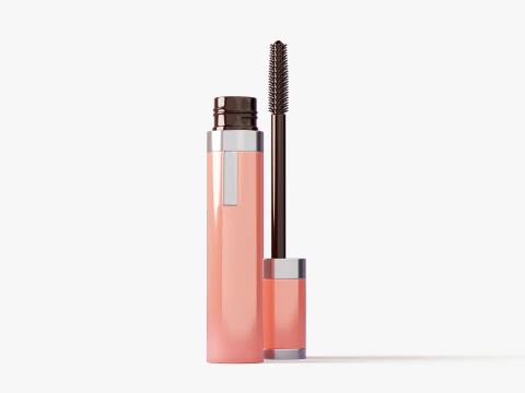 Mascara Tube with Brush 3D Model