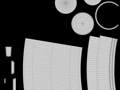 Powder Brush 3D Model