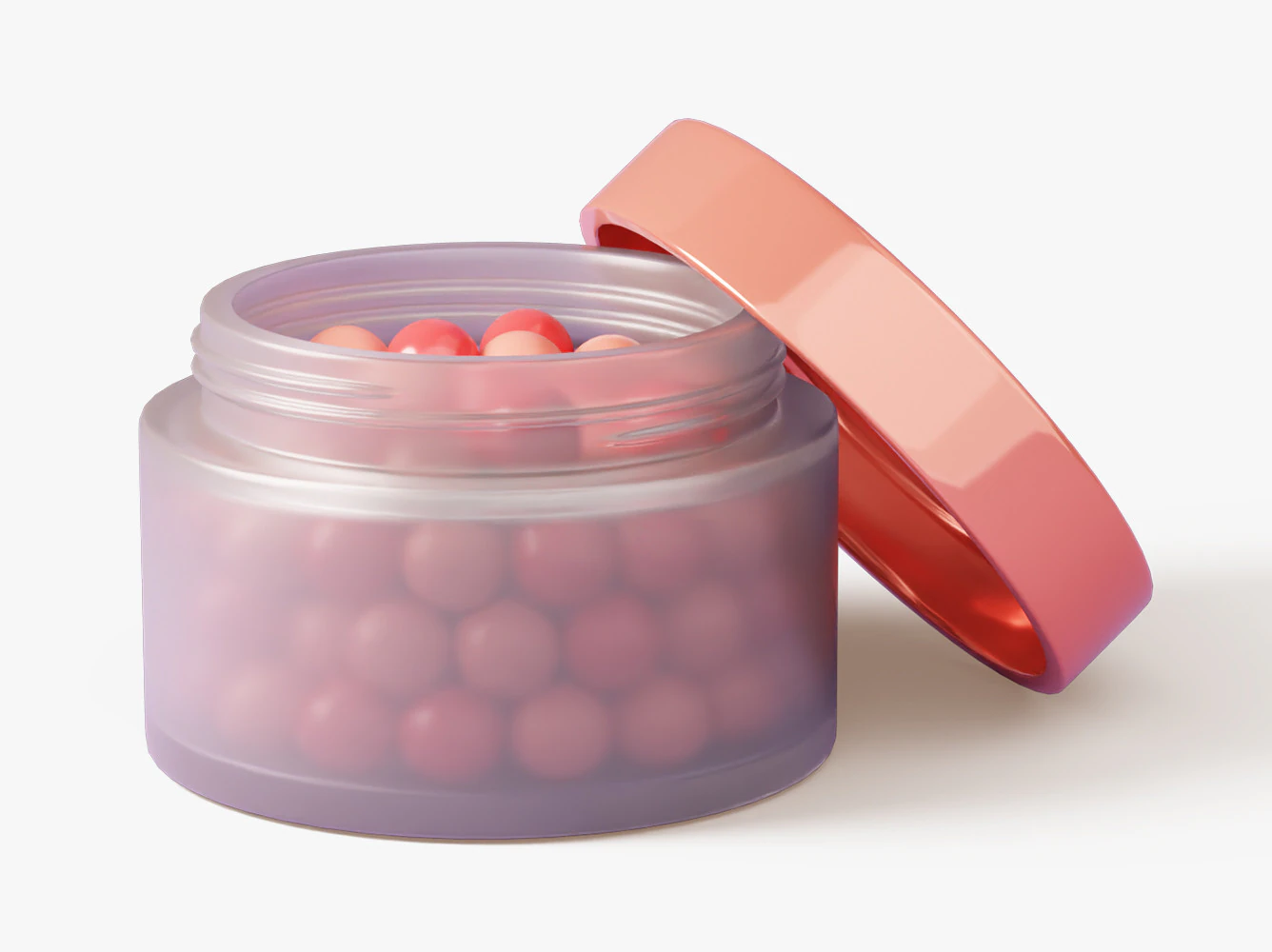 Blush Pearls Jar 3D Model .c4d .max .obj .3ds .fbx .stl .blend