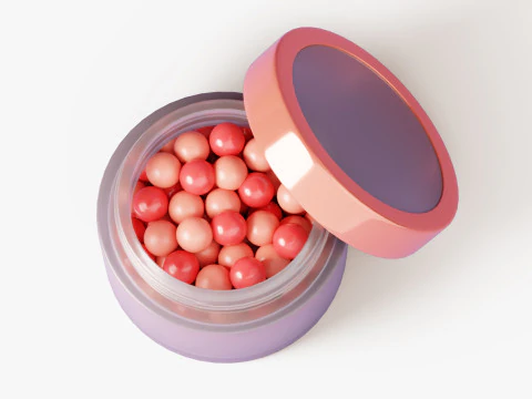 Blush Pearls Jar 3D Model
