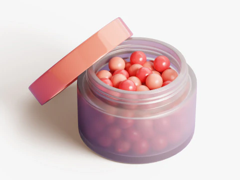 Blush Pearls Jar 3D Model