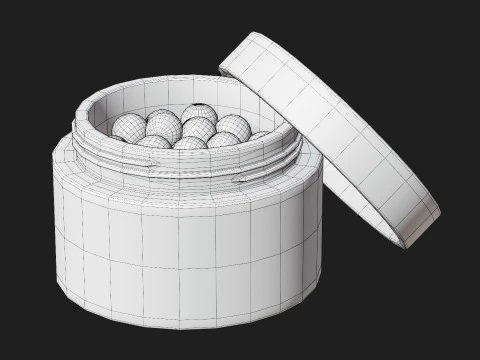Blush Pearls Jar 3D Model