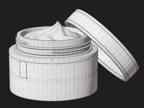 Face Cream Jar 3D Model