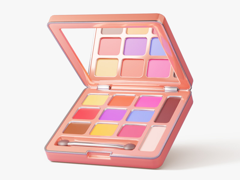 Eyeshadow Palette 3D Model .c4d .max .obj .3ds .fbx .stl .blend