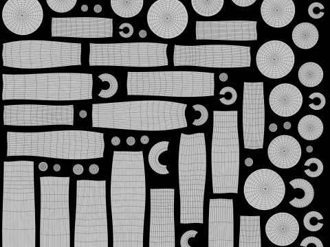 만화 꿀 버섯 3D 모델