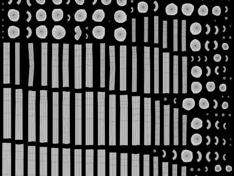 Cartoon Enoki Mushrooms 3D Model